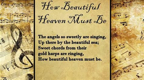 How Beautiful Heaven Must Be Hymn With Lyrics Youtube