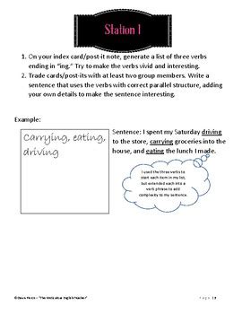 Parallel Structure Stations By The Meticulous English Teacher Tpt