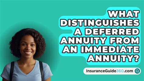 What Distinguishes A Deferred Annuity From An Immediate Annuity Youtube