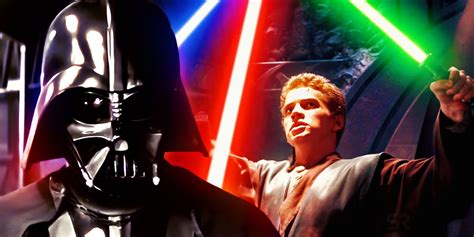 All 4 Lightsabers Used By Anakin Skywalker (Including As Darth Vader)