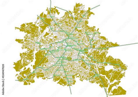 berlin map s bahn stations Stock Vector | Adobe Stock