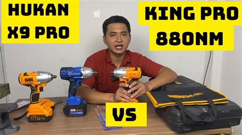 Máy siết bulong Hukan X9 PRO lực siết 650nm bulong KINGPRO 880nm YouTube