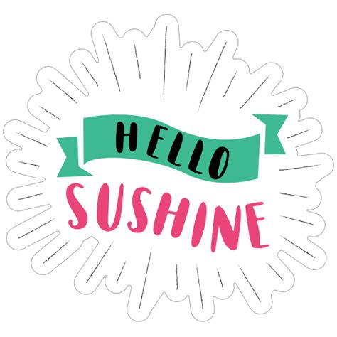 Hello Sunshine Sun Sticker