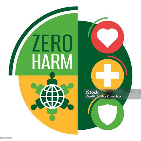 Zero Harm Strategy Of Safe Workplace Stock Illustration Download