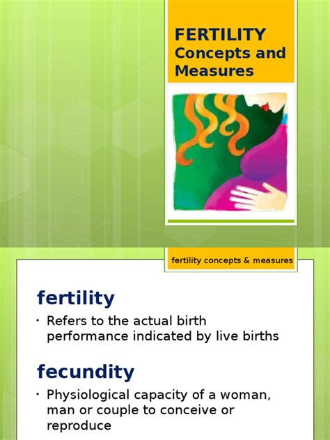 Fertility Concepts And Measures Total Fertility Rate Fertility