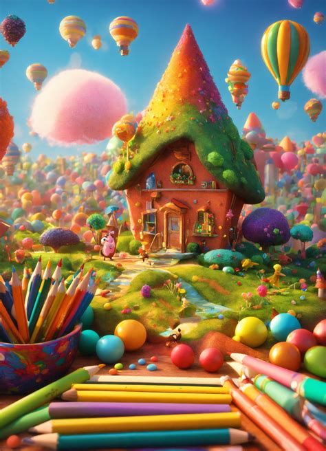 Lexica Whimsical Land Of Crayons And Book Colorful And Joyful