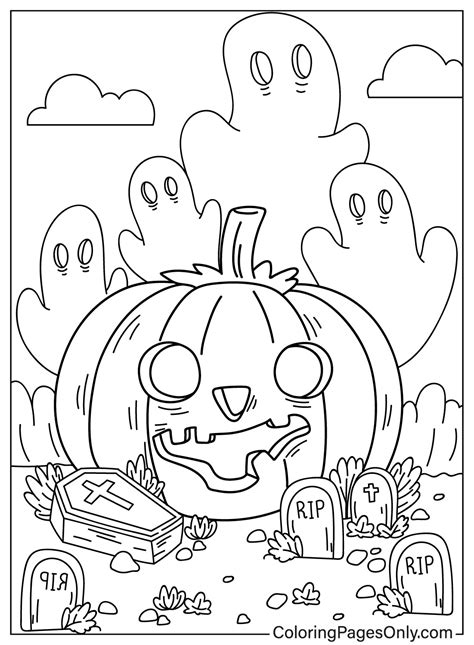 24 Halloween Pumpkin Coloring Pages