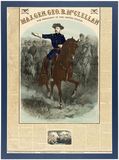 Hake's - McCLELLAN FOR PRESIDENT IMPRESSIVE HAND COLORED 1864 CAMPAIGN ...