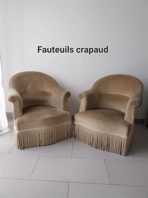 Fauteuil 2 Velours Début du XXe siècle Catawiki