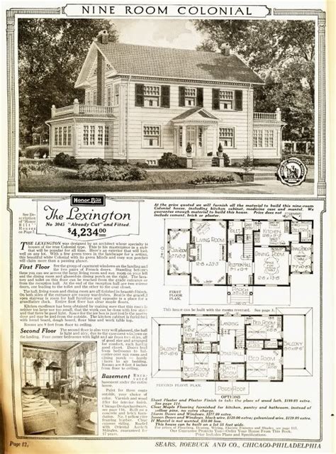 Sears Modern Homes Colonial House Plans Vintage House Plans Sears House Plans