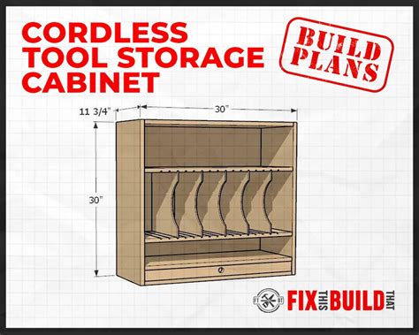 Ultimate Cordless Tool Storage Cabinet Plans - Etsy