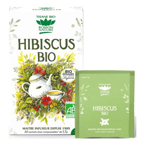 ROMON NATURE Tisane Hibiscus Bio 20 Sachets Pharmacie En