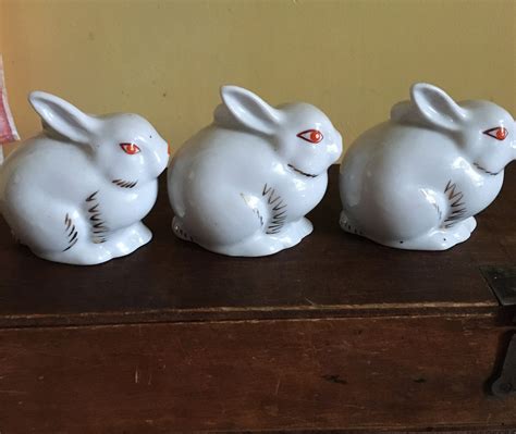 Vintage Porcelain Bunny Rabbit China Figurine Retro Soviet Etsy