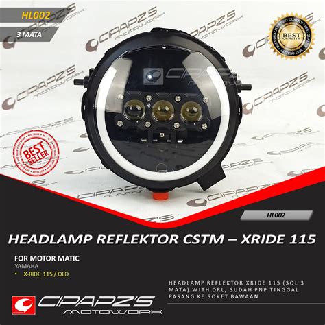 Lampu Headlamp Xride Model Cstm Reflektor Xride Lampu Utama