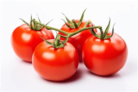 Premium Ai Image A Bunch Of Red Tomatoes With Green Stems