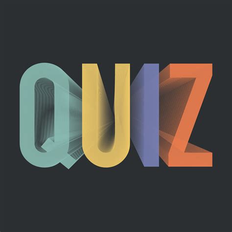 Quiz multicolor letters. Logo design. 16061922 Vector Art at Vecteezy