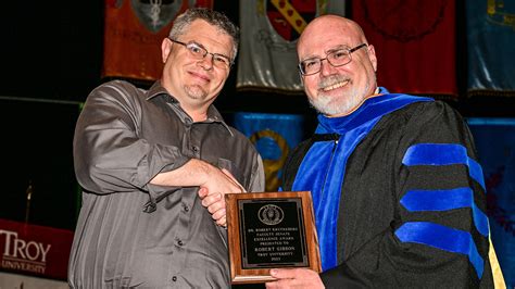 Gibson Receives Dr Robert Kruckeberg Faculty Excellence Award At Troy