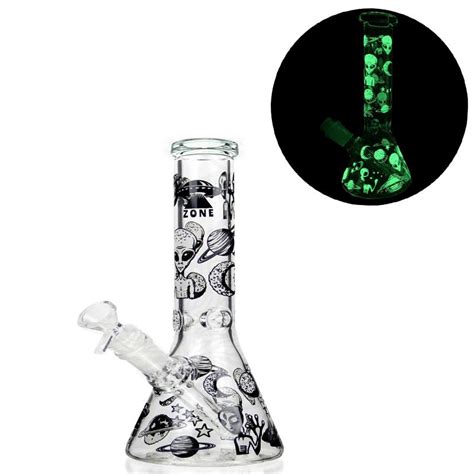 Alien Glass Beaker Bong Glow Billy - Bong Mania Australia