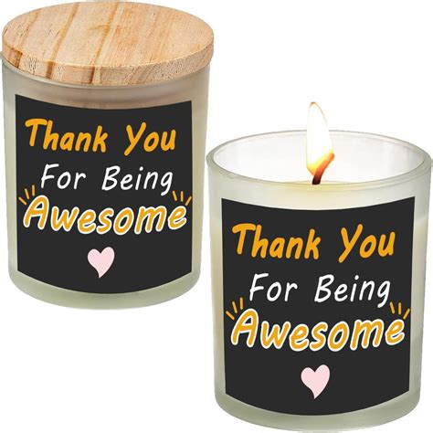 Amazon Thank You For Being Awesome Candle Appreciation Gifts For