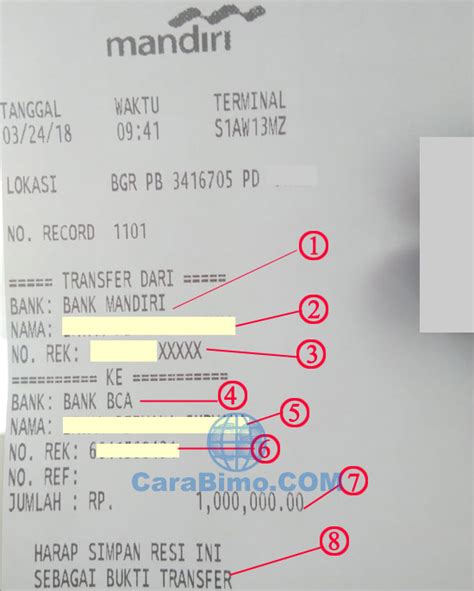 Kenali Struk Atm Mandiri Asli Bukti Transfer