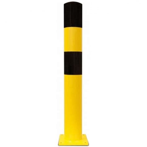 12m Yellow Steel Pipe Safety Bollard Black Bull Xl Warehouse Bollards