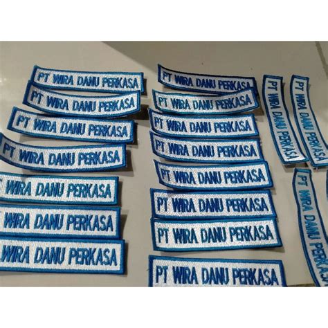 Jual Bordir Nama Biasa Satuan Bedge Badge Bet Batch Logo