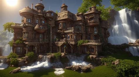 Palace on waterfall by Dyonix by dyonix01 on DeviantArt