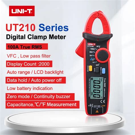 Uni T Ut210e True Rms Mini Digital Clamp Meters Ac Dc Current Voltage