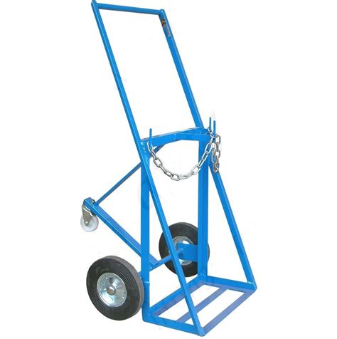 Blue Mild Steel Double Gas Cylinder Trolley Load Capacity Kgs