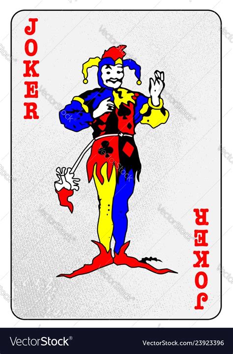 Joker Card Playing Card Royalty Free Vector Image