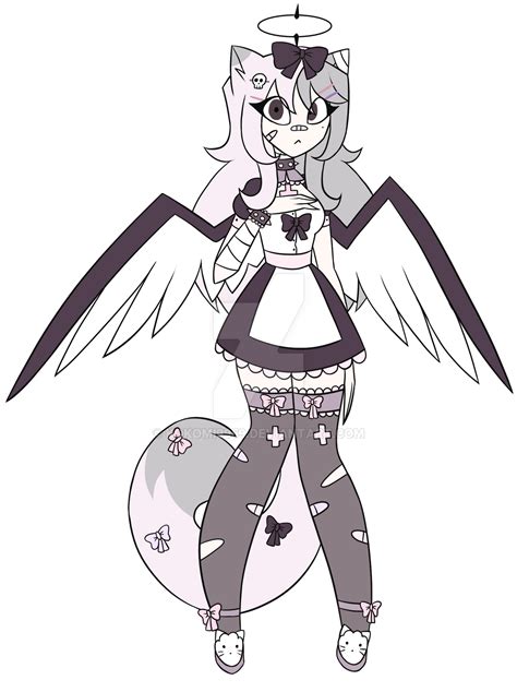 Hazbin Hotel Redesign Angel Oc Elaine By Kokomi9959 On Deviantart