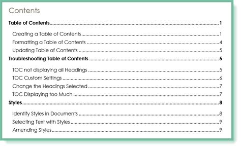 Ms Word Create A Table Of Contents Fusion It