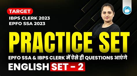 Epfo Ssa And Ibps Clerk 2023 English Practice Set 2 ऐसे ही Questions