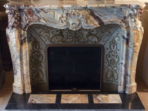 Exceptional French Louis Xv Style Marble Fireplace Surround