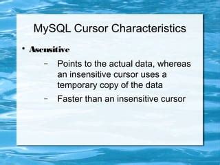 MySQL Cursors PPT