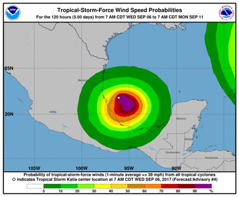 Tropical Storm Katia Upgraded To Hurricane Katia