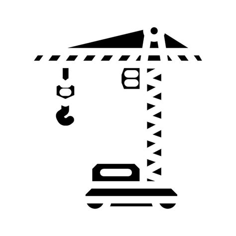 Tower Crane Civil Engineer Glyph Icon Vector Illustration 26114506