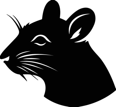 Endearing Black Silhouette Of Rodent Head 54304965 Vector Art At Vecteezy