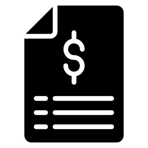 Invoice Glyph Icon 26999642 Vector Art At Vecteezy