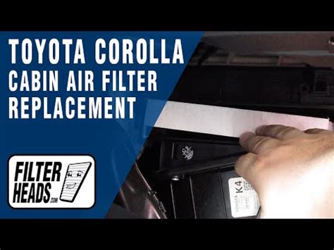 How To Replace Cabin Air Filter Toyota Corolla Aq Youtube