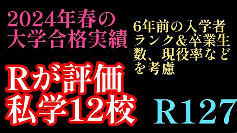 2024年r127！2024年春の大学合格実績まとまる！「今年rが評価した私学12校」6年前のランク、卒業生数、現役度も考慮した評価！ 四谷大塚 日能研 サピックス 中学受験 大学合格