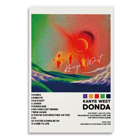 Buy Idfine Kanye West Ye Donda Music Album Cover S Canvas Wall Art For