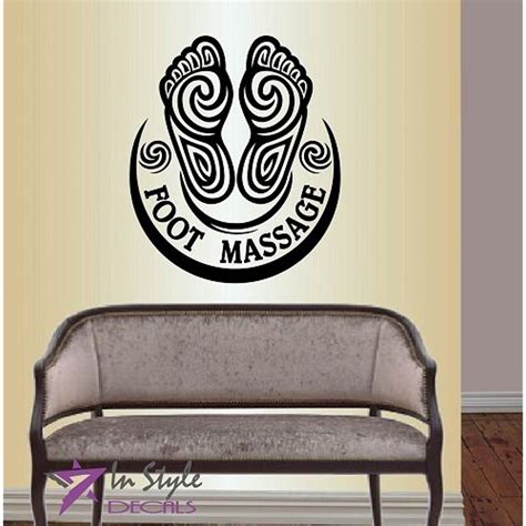 Wall Vinyl Decal Home Decor Art Sticker Foot Massage Sign Words Symbol