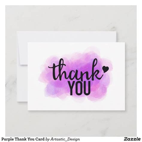 Purple Thank You Card | Zazzle | Thank you cards, Cards, Textured ...