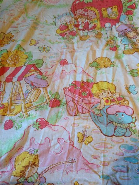 Vintage Strawberry Shortcake Twin Fitted Sheet 1980s Etsy Vintage