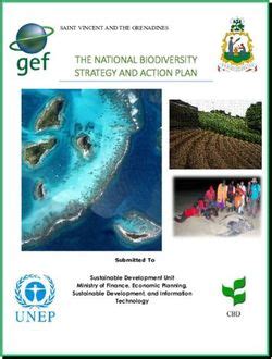 The National Biodiversity Strategy And Action Plan Saint Vincent And