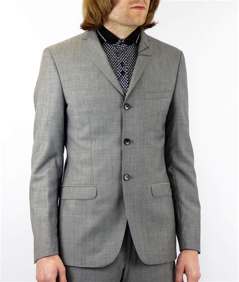 Ben Sherman Tailoring Retro S Mod Button Suit December Sky