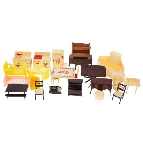 Sold Price Marx And Renwal Plastic Dollhouse Furniture December 5