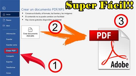 C Mo Hacer Un Pdf En Word Sin Aplicaciones Youtube