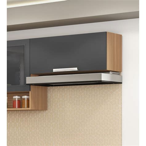 Armário Aéreo de Cozinha 80cm 1 Porta Horizontal MDF Porto Itatiaia